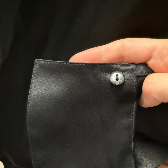 & Other Stories Black Mini Wrap Shirt Dress - Picture 7 of 8